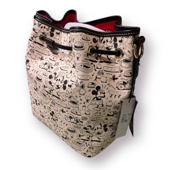 Dooney & Bourke Mickey and Minnie Mouse The Picnic Drawstring Bag BNWT Rare - Picture 6 of 12
